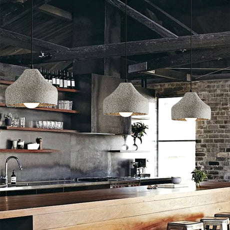 Modern Single Pendant Light With Geometric Shade Ideal For Dining Rooms Grey / Trapezoid
