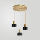 Marble Pendant Light - Round Shade Simple Suspension Fixture For Dining Room Lighting 3 / Black