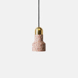 Nordic Style Pendant Ceiling Light - Terrazzo 1-Light Suspension Lighting For Living Room Red