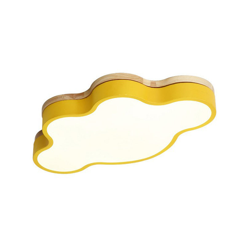 Sleek Led Flush Mount For Kids’ Bedroom: Cloud Acrylic Fixture
