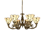 Classic Hand Cut Glass Beige Pendant Chandelier With Scalloped Edge

Note: Its Important To Include