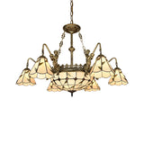 Classic Hand Cut Glass Beige Pendant Chandelier With Scalloped Edge

Note: Its Important To Include