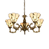 Classic Hand Cut Glass Beige Pendant Chandelier With Scalloped Edge

Note: Its Important To Include