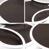 Postmodern Led Bedroom Ceiling Lamp With Black Hoop & Warm/White Light - 1/2/3 Heads Available