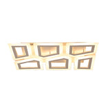 Modern Led Flush Light For Bedroom | Square/Rectangular Splicing Warm/White 16/24.5/37.5 W