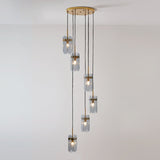 Modern Oval Panel Pendant Light Fixture For Glass Staircases