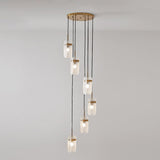 Modern Oval Panel Pendant Light Fixture For Glass Staircases