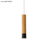 22.5/26/30 Modern Wooden Study Room Led Pendant Light With Warm/White Options