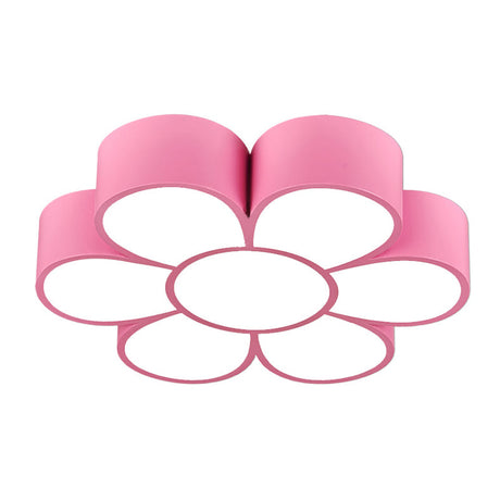 Floral Kindergarten Led Flush Ceiling Light Fixture