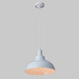 Antique Metal Pendant Light - 1-Light Hanging Fixture For Dining Room White / 12’