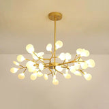 Simplicity Branched Firefly Chandelier: Acrylic Led Pendant Light Fixture For Living Room 45 / Gold