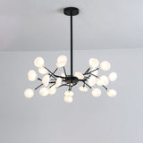 Modern Nordic Style Acrylic Firefly Led Suspension Light For Living Room 30 / Black