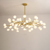Modern Nordic Style Acrylic Firefly Led Suspension Light For Living Room 54 / Gold