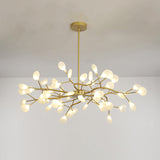 Modern Metallic Led Pendant Light: Branch Shaped Minimalist Chandelier For Living Room 54 / Gold