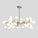 Modern Led Ceiling Chandelier: Tree Branch Design Metallic Finish 45 / Brass B