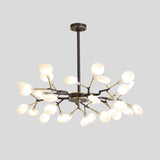 Modern Led Ceiling Chandelier: Tree Branch Design Metallic Finish 30 / Black B