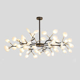 Modern Led Ceiling Chandelier: Tree Branch Design Metallic Finish 54 / Black B
