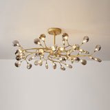 Simplistic Metal Swirling Chandelier Pendant Light With Led Ideal For Dining Room Decor 45 / Smoke