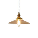 Flared Glass Industrial Pendant Light - Ideal For Dining Room Decoration