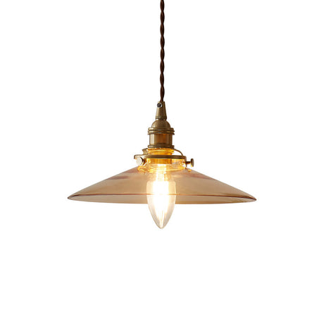 Flared Glass Industrial Pendant Light - Ideal For Dining Room Decoration