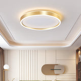 Modern Round Shade Led Flush Mount Acrylic Ceiling Lighting For Living Room