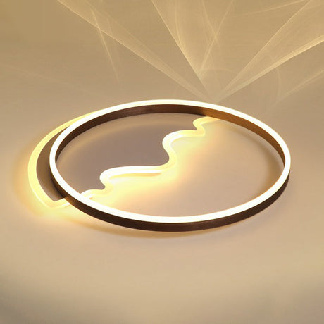 Minimalist Acrylic Led Flush Mount Ring Light For Living Room Coffee’