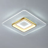 Golden Acrylic Led Flush Mount Light For Simplicity And Style In Living Room Gold / 15.5’ White