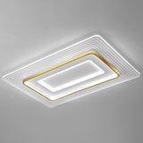 Golden Acrylic Led Flush Mount Light For Simplicity And Style In Living Room Gold / 31.5’ White