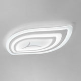 Simplicity Acrylic Living Room Led Flush Mount Ceiling Light In White / 14