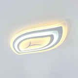 Simplicity Acrylic Living Room Led Flush Mount Ceiling Light In White / 14 Third Gear
