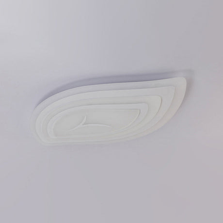 Simplicity Acrylic Living Room Led Flush Mount Ceiling Light In White