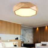 Faceted Octagonal Led Ceiling Light - Nordic Design For Living Room