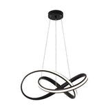 Modern Led Aluminum Pendant Light Fixture For Living Room With Twisting Design