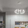 Minimalist Flower Chandelier: Acrylic Led Pendant Light For Living Room White /