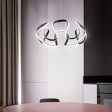 Modern Flower Chandelier: Acrylic Led Pendant Light For Minimalist Living Rooms