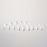 Contemporary Led Spiral Chandelier Pendant Light In White - Ideal For Dining Room