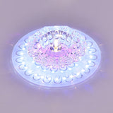 Minimalist Crystal Floral Led Flush Mount For Corridor Lighting Clear / Multi Color