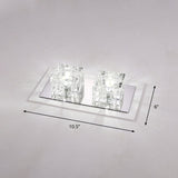Contemporary Crystal Block Led Flush Mount Ceiling Light With Clear Corridor Illumination 2 / White