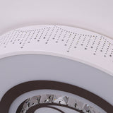 Minimalistic Acrylic Flush Mount Led Ceiling Light For White Bedroom With Crystal Drops & Choice Of