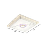 Iron Led Ceiling Light With Crystal Bubbles For Nordic Living Rooms