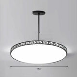 Modern Metallic Hollow-Carved Led Chandelier For Conference Room Lighting Black / 19.5 White