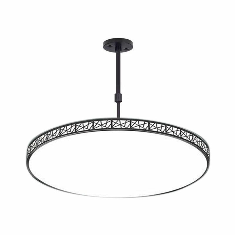 Modern Metallic Hollow-Carved Led Chandelier For Conference Room Lighting