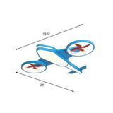 Acrylic Plane Led Flush Mount Ceiling Light - Warm Cartoon Lighting Fixture Blue / 23