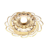 Floral Shade Crystal Led Flush Mount Lighting For Entryway - Minimalist Design