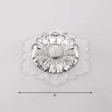 Modern Clear Led Flush Ceiling Light For Foyer - Blossom Shade Crystal