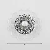 Led Crystal Corridor Ceiling Light - Flower Shade Flush Mount