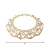 Modern Acrylic Led Ceiling Light In White For Foyer - Flush Mount Fixture