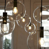 Minimalist Clear Glass Globe Pendant Light For Restaurants