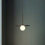 Sleek Metallic Ceiling Light: Simplicity Single-Bulb Pendant Lamp With White Glass Shade