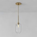 Clear Glass Mug Pendant Light With Simple Design Gold Finish And Suspension / C